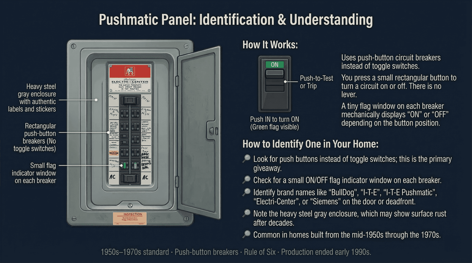 Pushmatic panel diagram, full size view